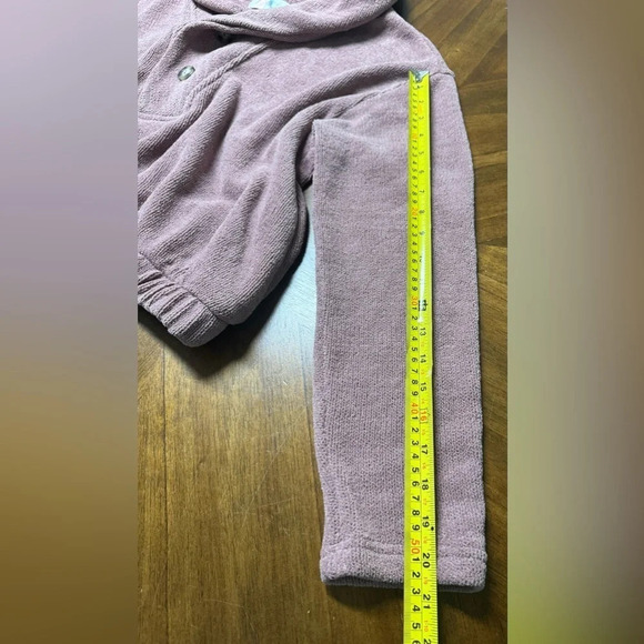 Free People Bino Pullover Mauve Boho 2 Button Collar Textured Knit Oversized XS - Picture 6 of 9